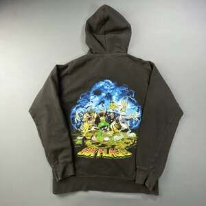 Six Flags Looney Tunes Black Halloween Zombie Hoodie Men's Size Small